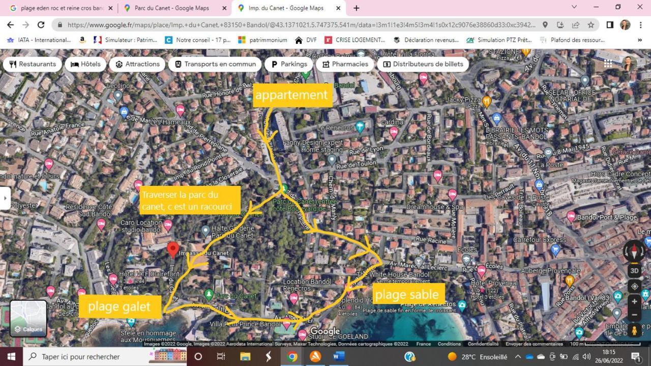 T2 30 M2 Avec Jardin Proche Des Plages Bandol Eksteriør bilde